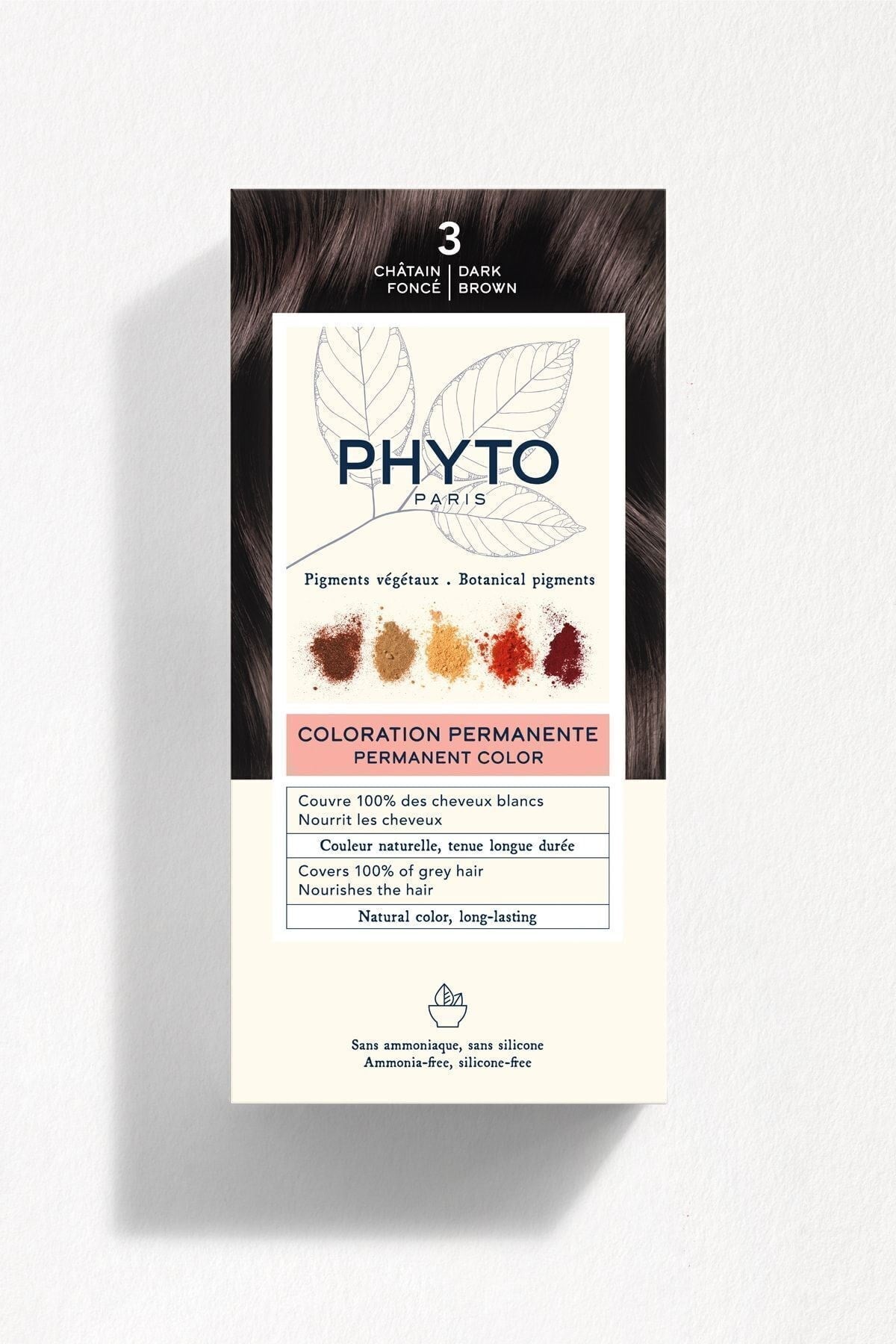 Phytocolor 3 Koyu Kestane Amonyaksız Kalıcı Bitkisel Saç Boyası