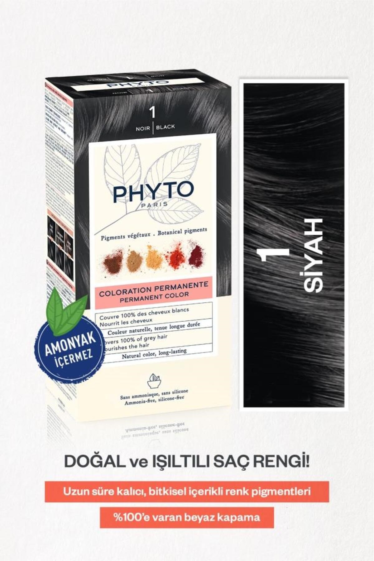 Phytocolor Bitkisel Saç Boyası ''1 Siyah''