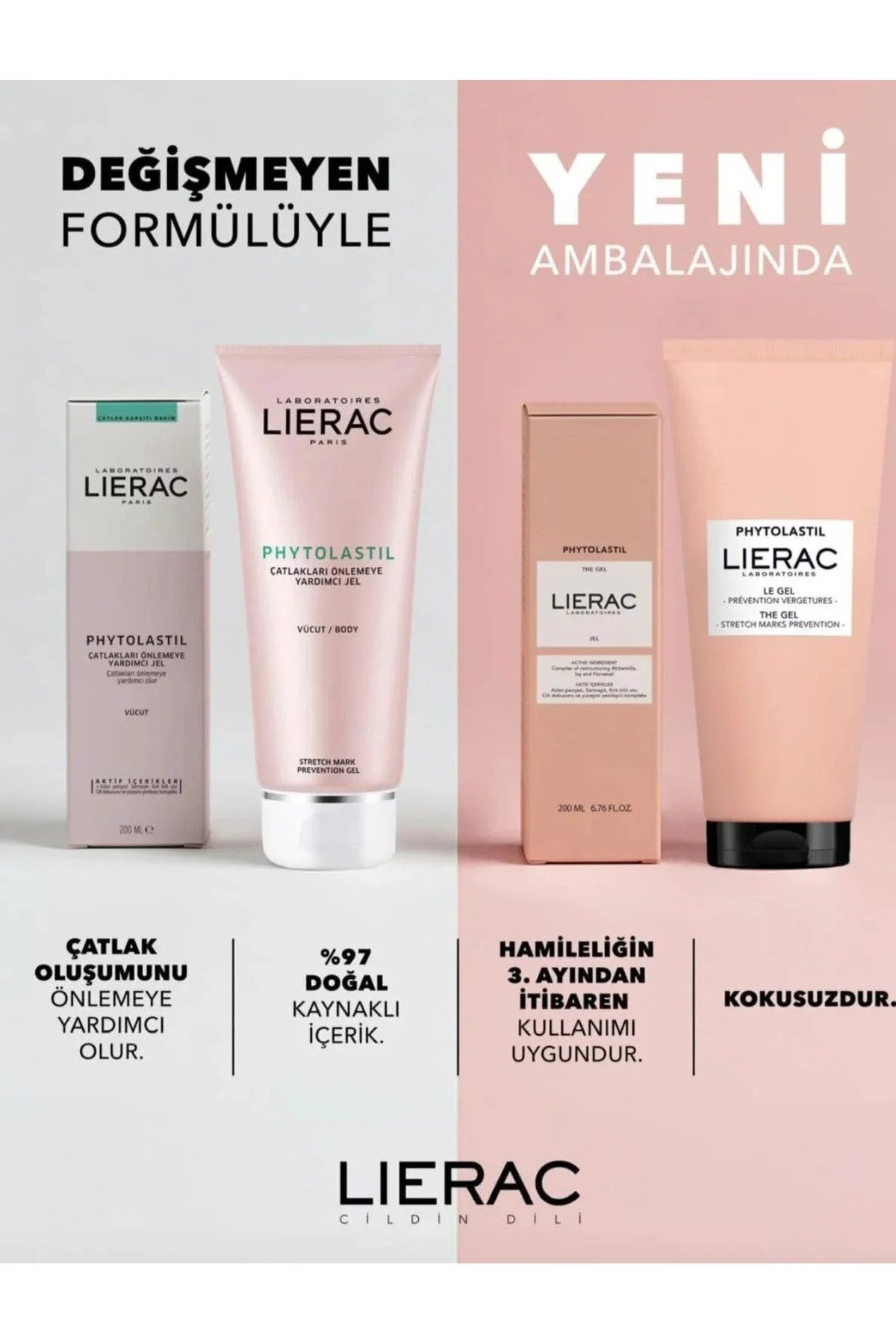 Phytolastil Çatlak Önleyici Jel 200ml – Seyahat Boy Hediyeli, Hamilelik ve Kilo Çatlak Bakımı