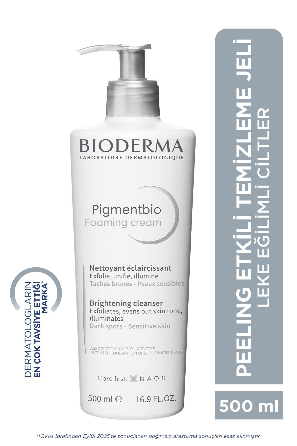 Pigmentbio Foaming Cream Leke Karşıtı ve Peeling Etkili Aydınlatıcı Yıkama Jeli 500 ML