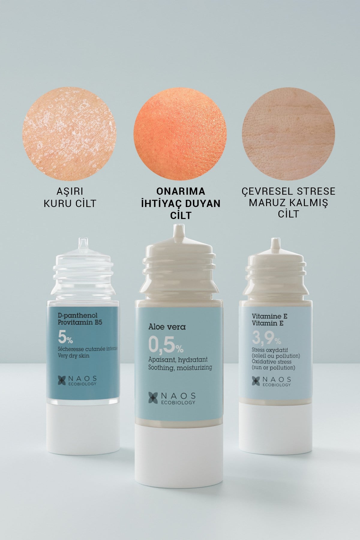 Pure Active Aloe Vera Kuru Ciltler için Nemlendirici Yatıştırıcı Konsantre Bakım Serumu 15ML
