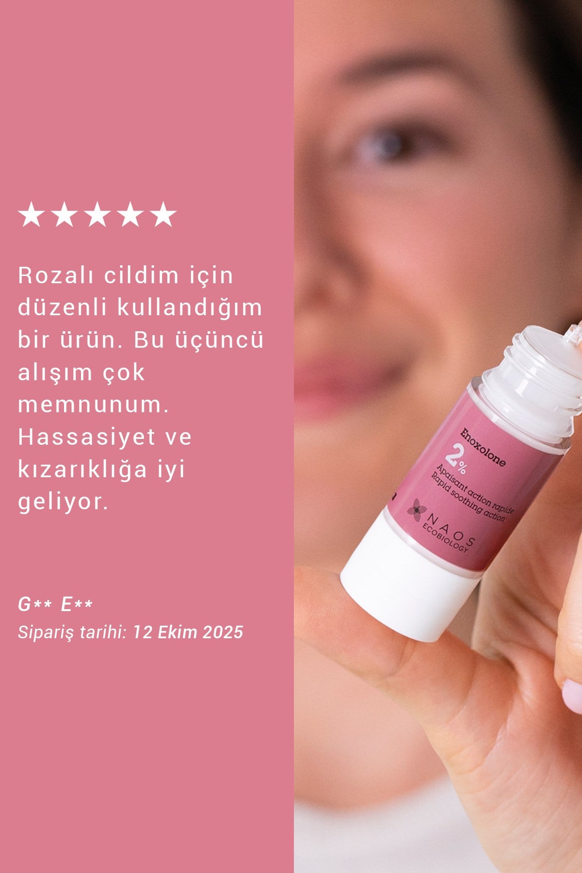 Pure Active Enoxolone Hassas ve Rozalı Ciltler İçin Kızarıklık Karşıtı Konsantre Bakım Serumu 15ML