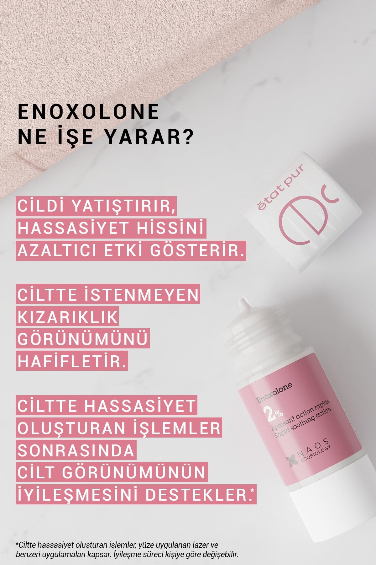 Pure Active Enoxolone Hassas ve Rozalı Ciltler İçin Kızarıklık Karşıtı Konsantre Bakım Serumu 15ML