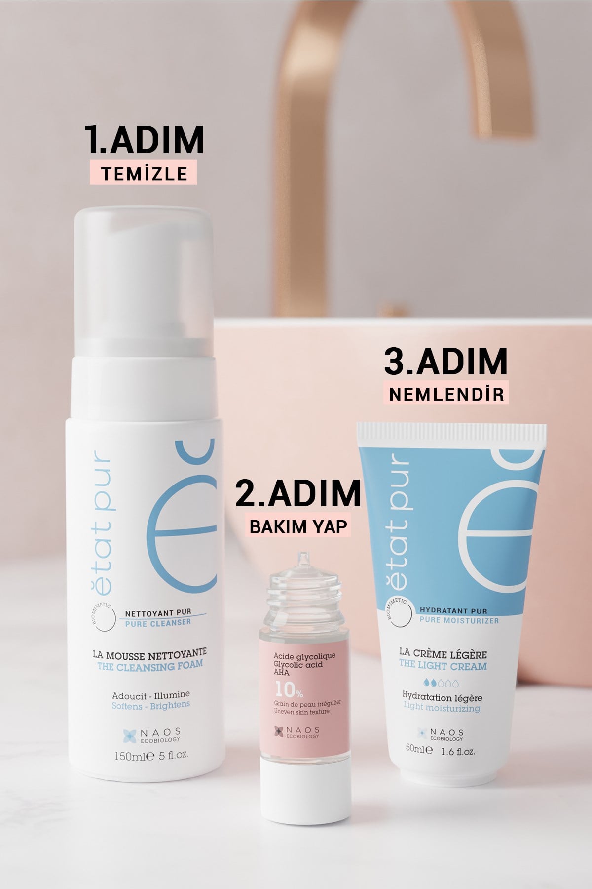 Pure Active Glikolik Asit %10 Aha Peeling Cilt Yenileme Etkili Saf Konsantre Cilt Bakım Serumu 15 ml