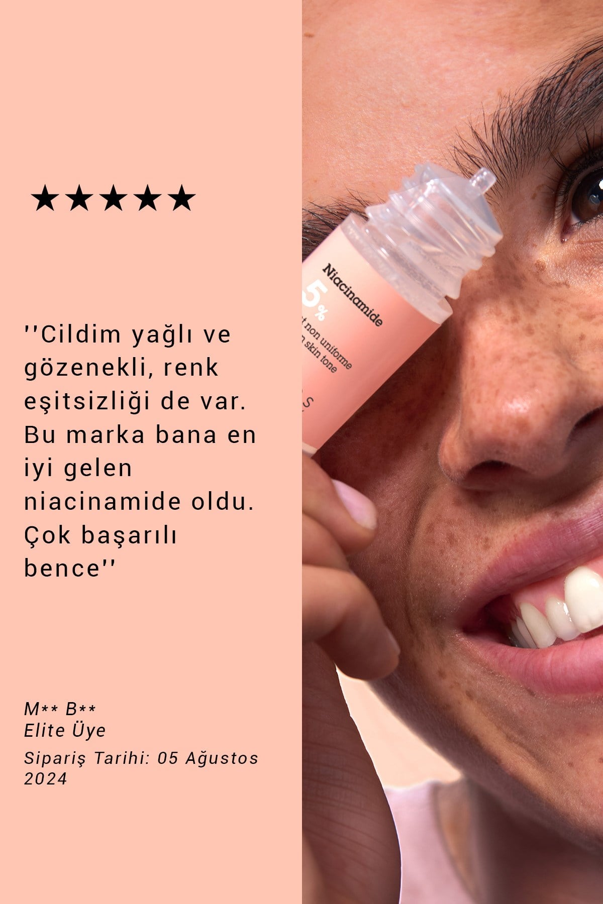 Pure Active Niacinamide %5 Cilt Tonu Eşitleyici Tüm Ciltler Aydınlatıcı Konsantre Bakım Serumu 15ML