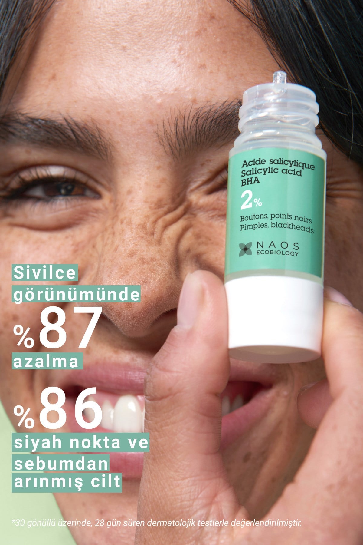 Pure Active Salisilik Asit Karma Yağlı Cilt Sivilce Siyah Nokta Karşıtı Konsantre Bakım Serumu 15ML