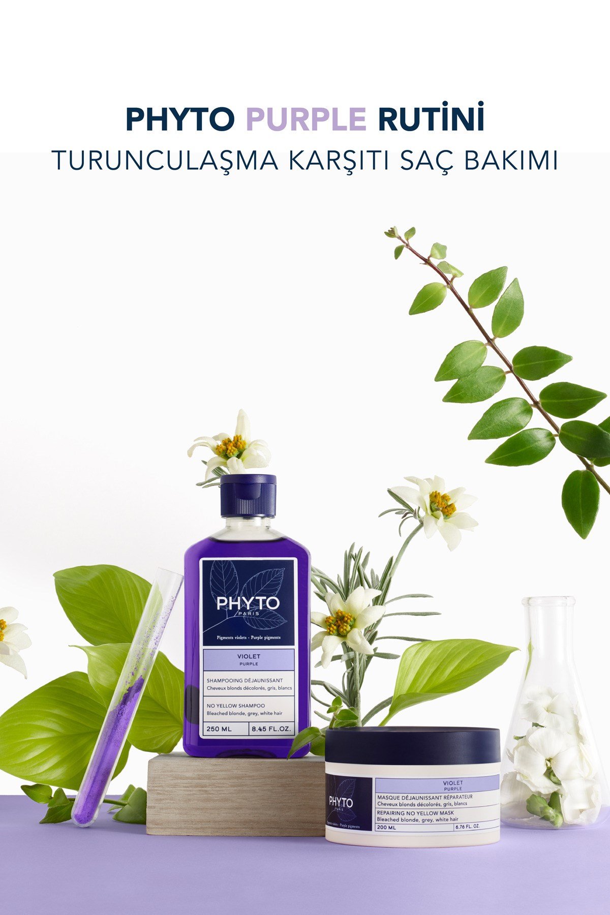 Purple Onarıcı Mor Maske 200ml Kadın – Sarı, Gri Ve Beyaz Saçlar Soğuk Tonları Canlandırıcı Bakım