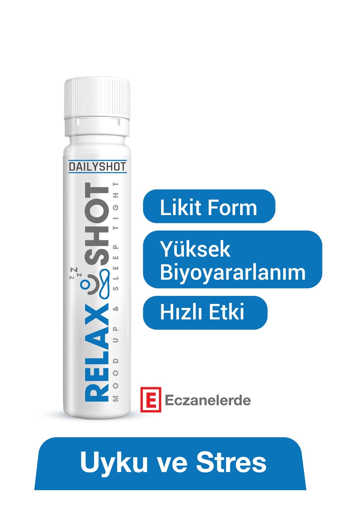 RelaxShot Stressiz ve Derin Uyku, Relax Shot Bitkisel Uyku Düzenleyici