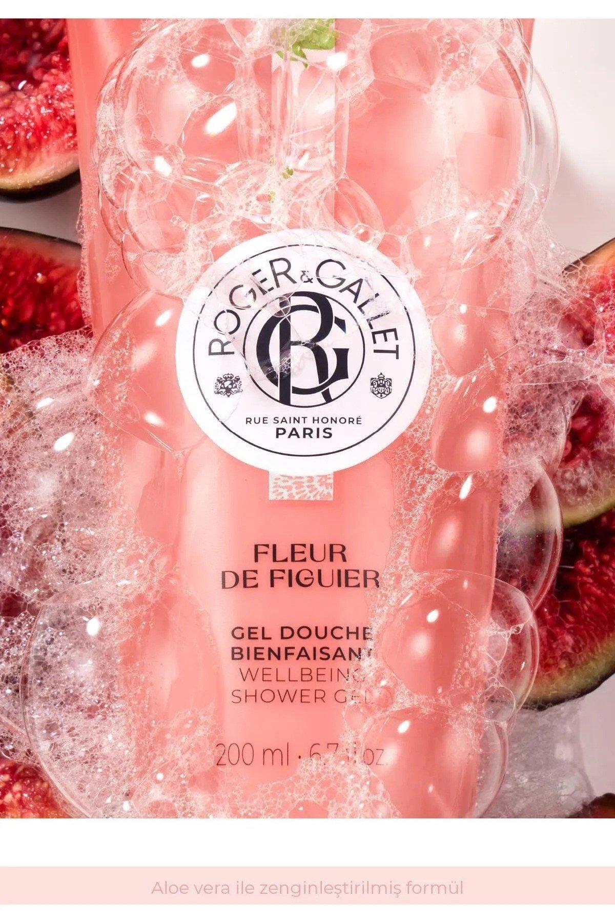 Roger & Gallet Fleur De Figuier Duş Jeli 200 ml - Doğal İncir Özlü & Nemlendirici Yoğun Köpük