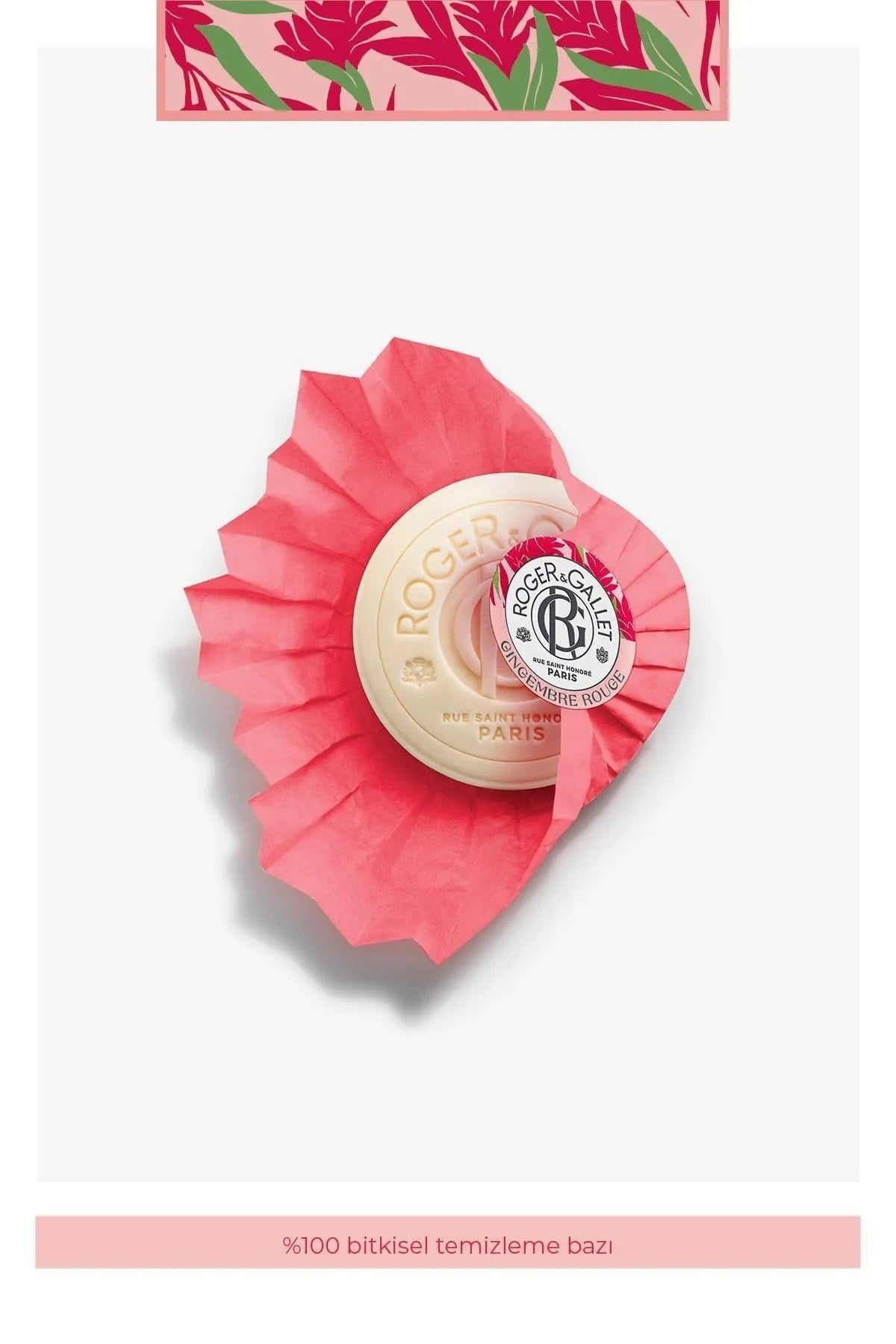 Roger & Gallet Gingembre Rouge Katı Sabun 100 g - Egzotik Kırmızı Zencefil & Kalıcı Doğal Koku