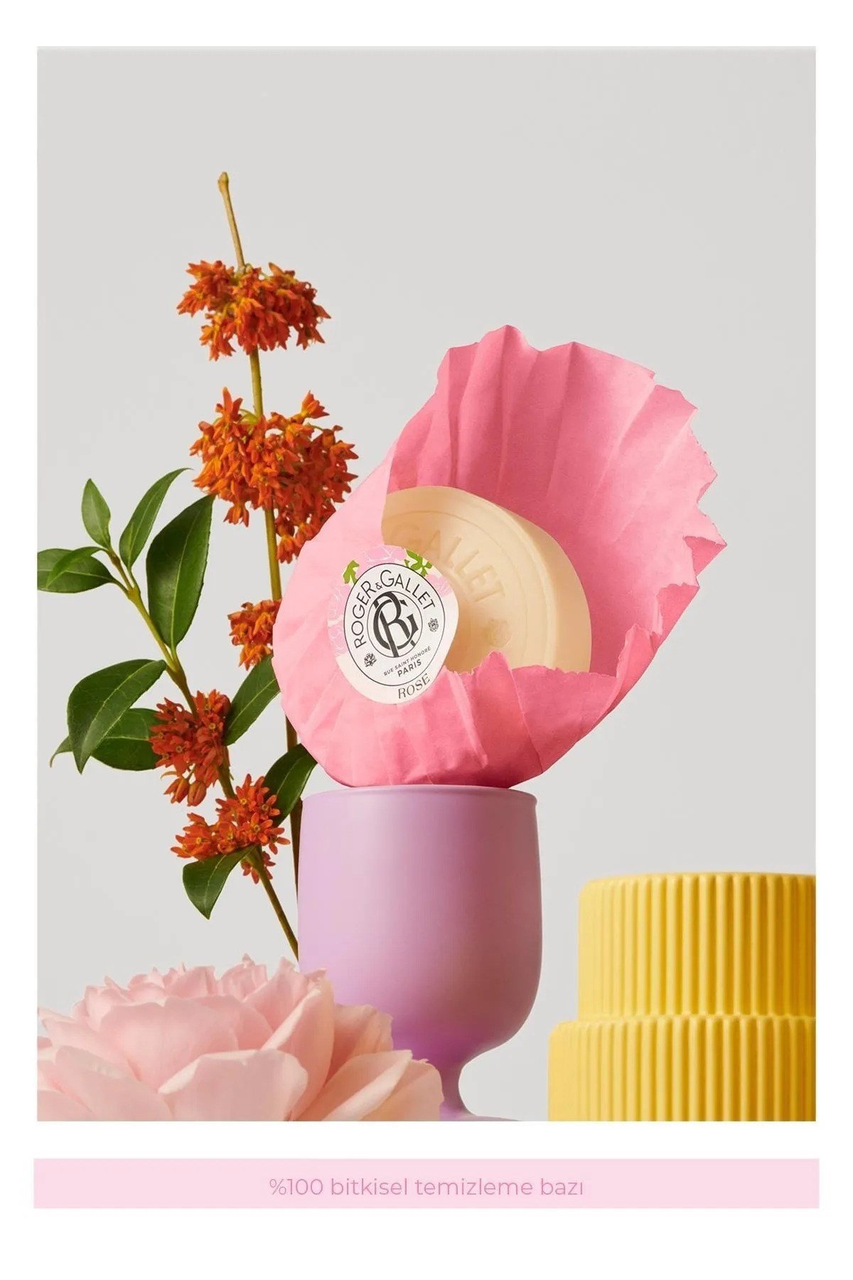 Roger & Gallet Rose Katı Sabun 100 g - Bitkisel Gül Özü & Kalıcı Doğal Koku