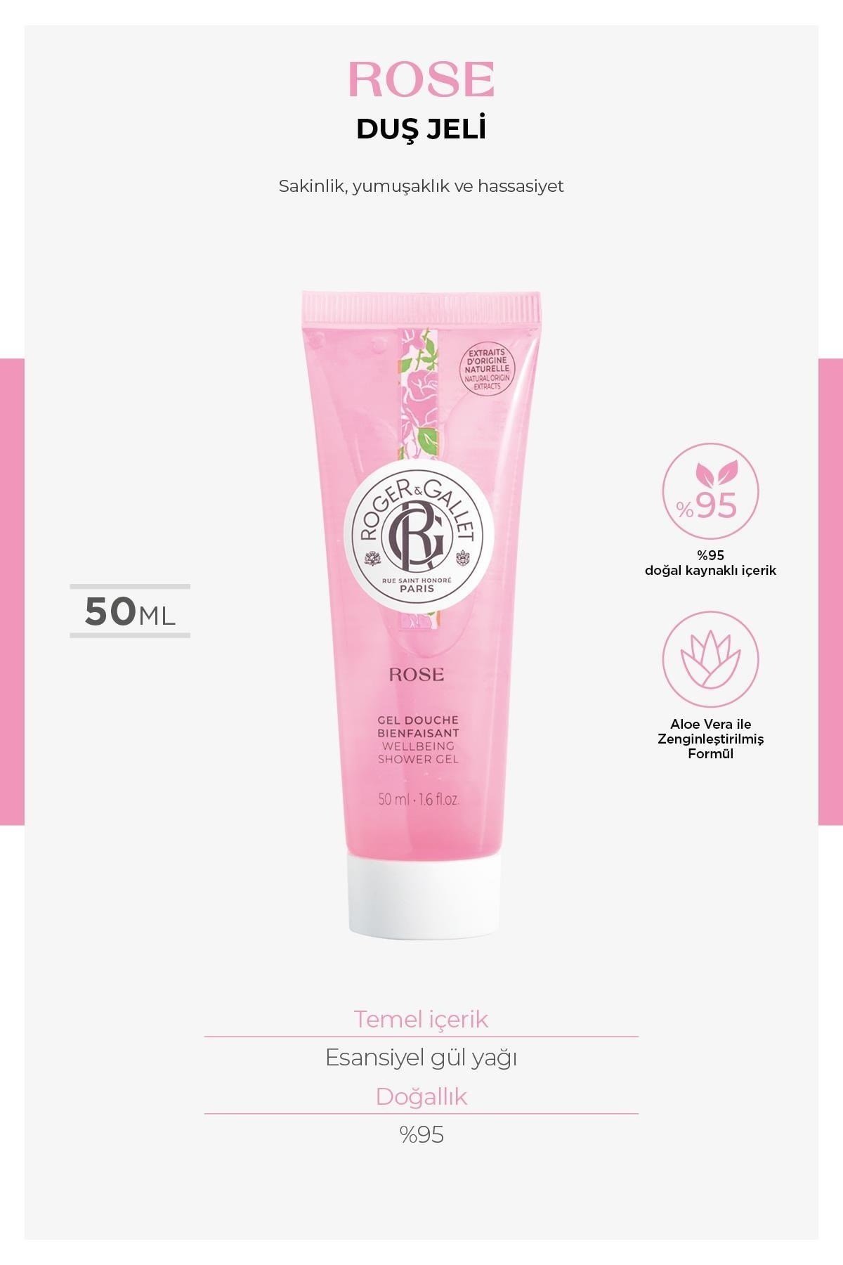 Rose Edt Mandalina Ve Gül Özü Içeren, Çiçeksi Parfüm 100ml + Duş Jeli + Sabun Üçlü Avantaj Set