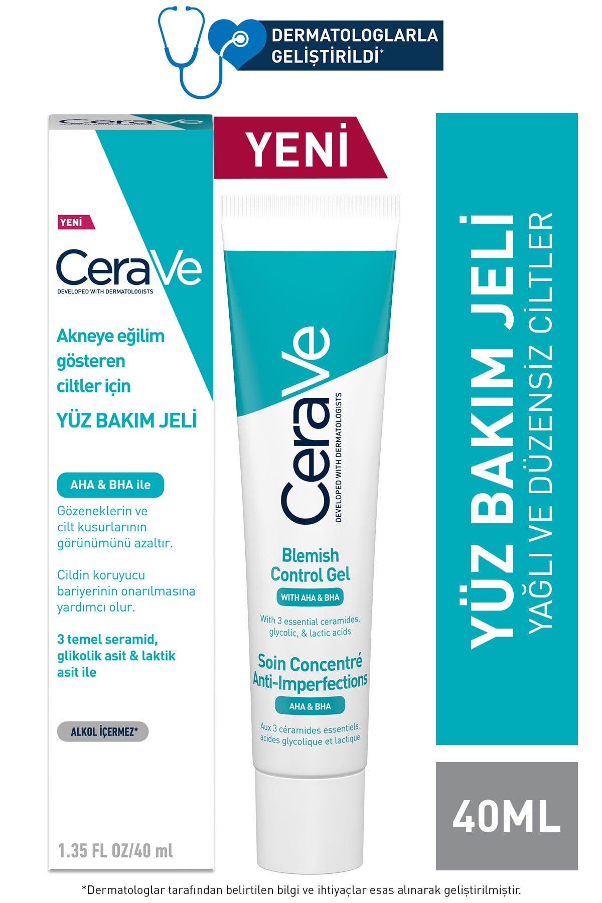 Salisilik Asit & Glikolik Asit İçerikli Yağlı ve Akneye Eğilim Gösteren Ciltlere Özel Yüz Kremi 40ML