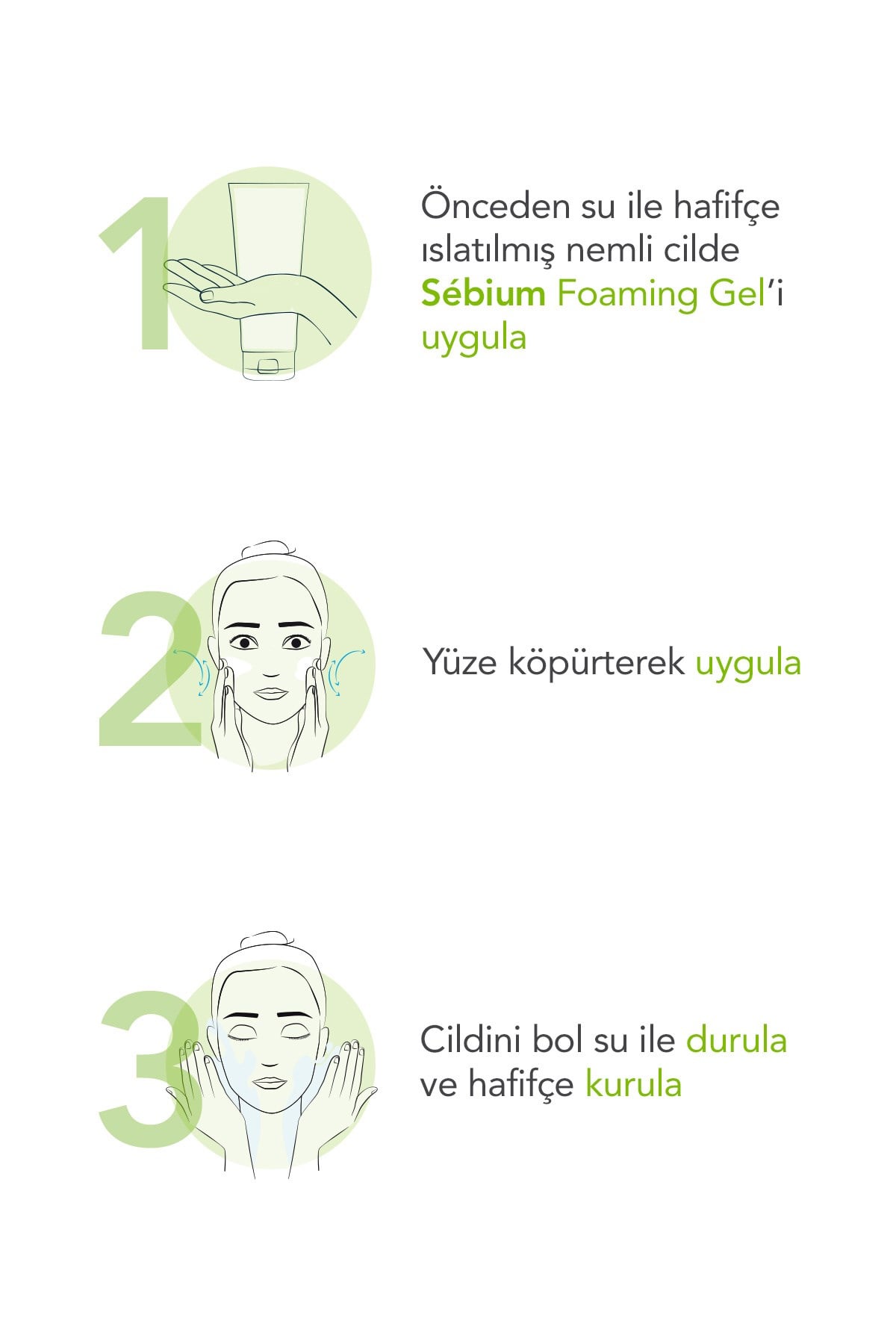 Sebium Foaming Gel Karma, Yağlı ve Akne Eğilimli Ciltler İçin Yüz ve Vücut Temizleme Jeli 500 ml