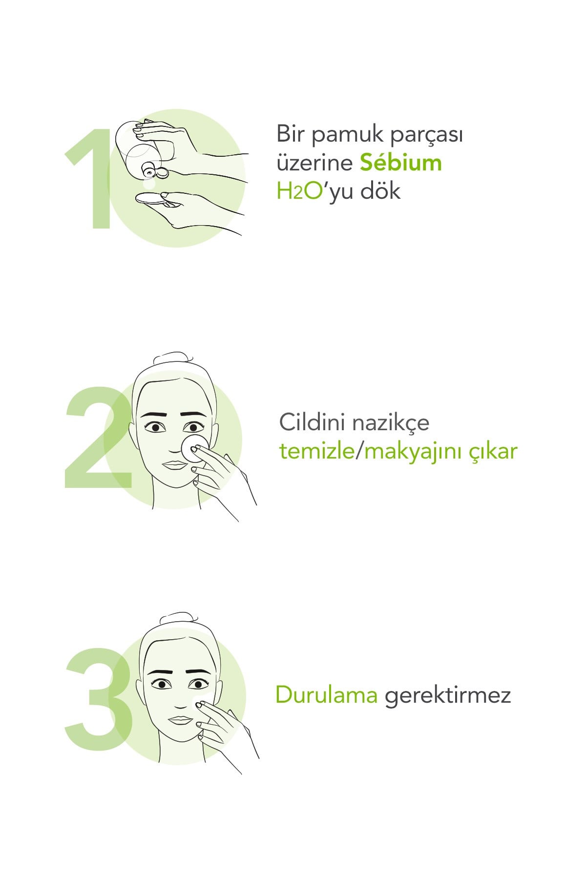 Sebium H2O Karma, Yağlı ve Akne Eğilimli Ciltler için Micellar Makyaj Temizleme Suyu 500 ml