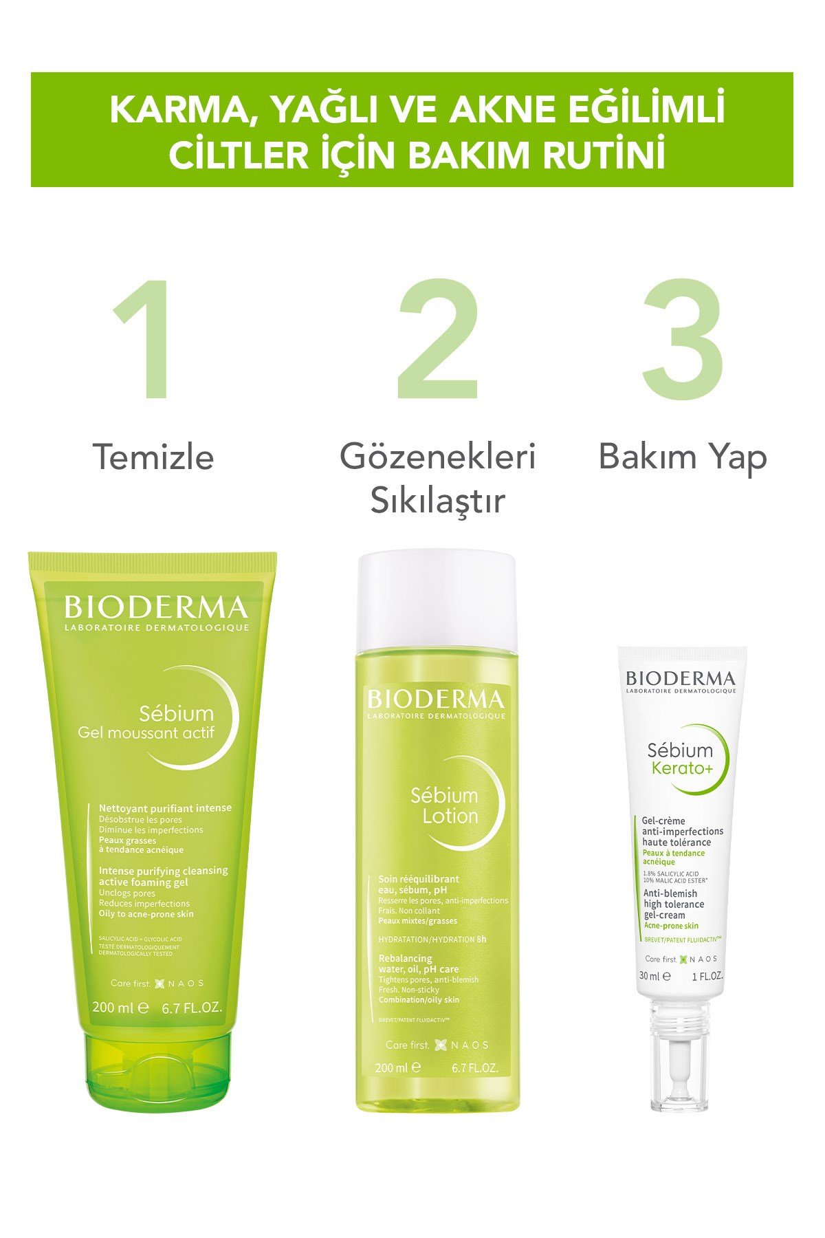 Sebium Lotion Salisilik Asit İçeren Gözenek Sıkılaştırıcı Siyah Nokta Karşıtı Tonik 200 ml