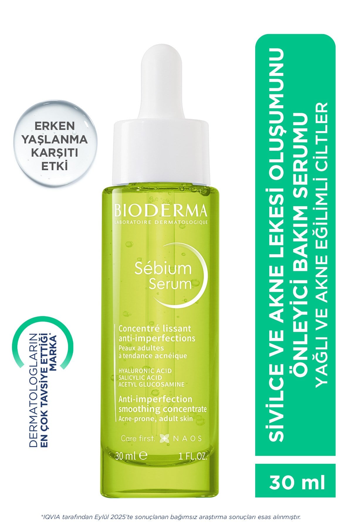 Sebium Serum Salisilik ve Hyaluronik Asit içeren Akne ve Leke Karşıtı Serum 30 ML