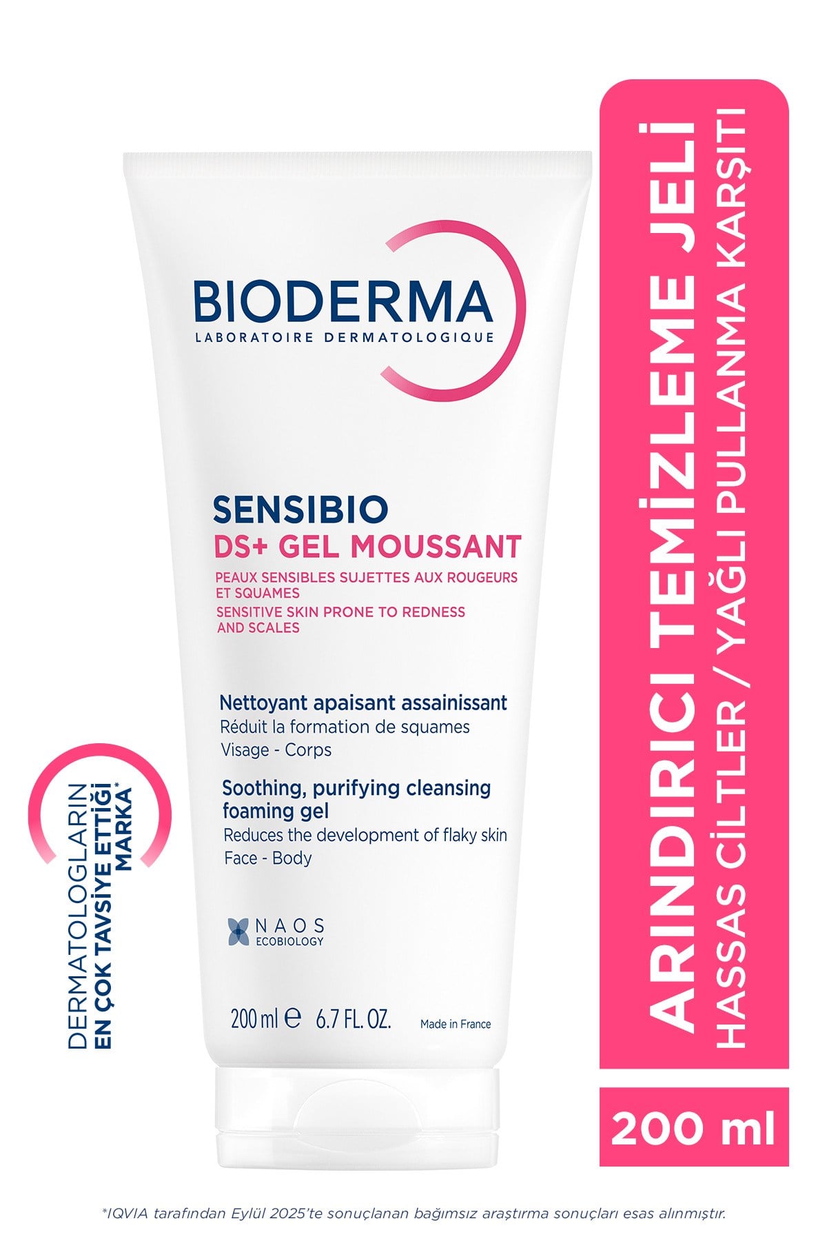Sensibio DS+ Cream Hassas Ciltler için Kızarıklık Karşıtı Yatıştırıcı Temizleme Jeli 200 ML