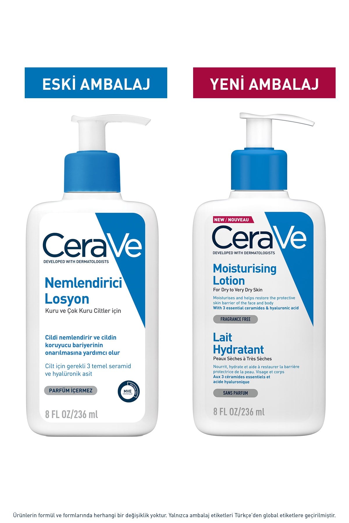 Seramid ve Hyalüronik Asit içeren Nemlendirici Yüz ve Vücut Losyonu 236 ml