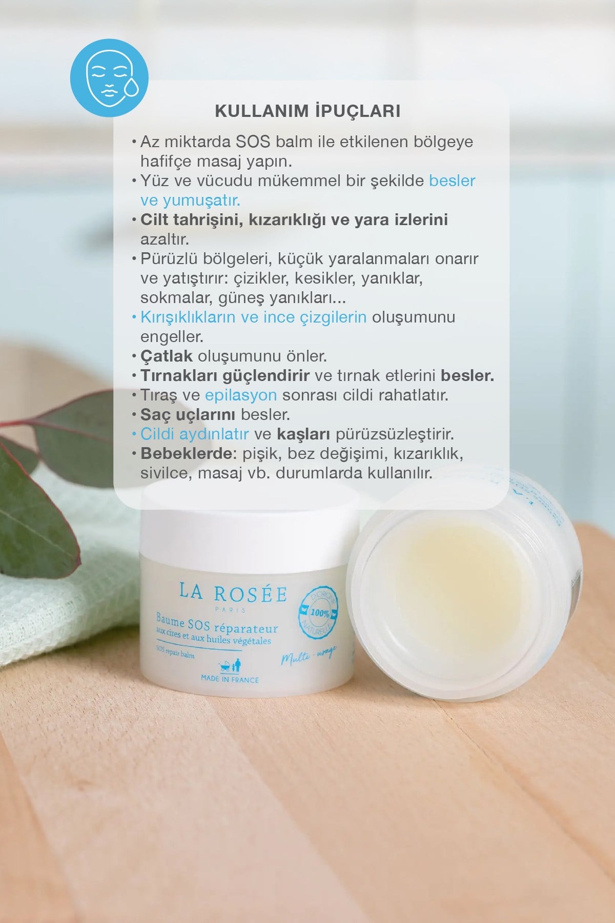 SOS ONARICI BALSAM Bitkisel Yağlar ve Bal Mumu İçeren 20 g