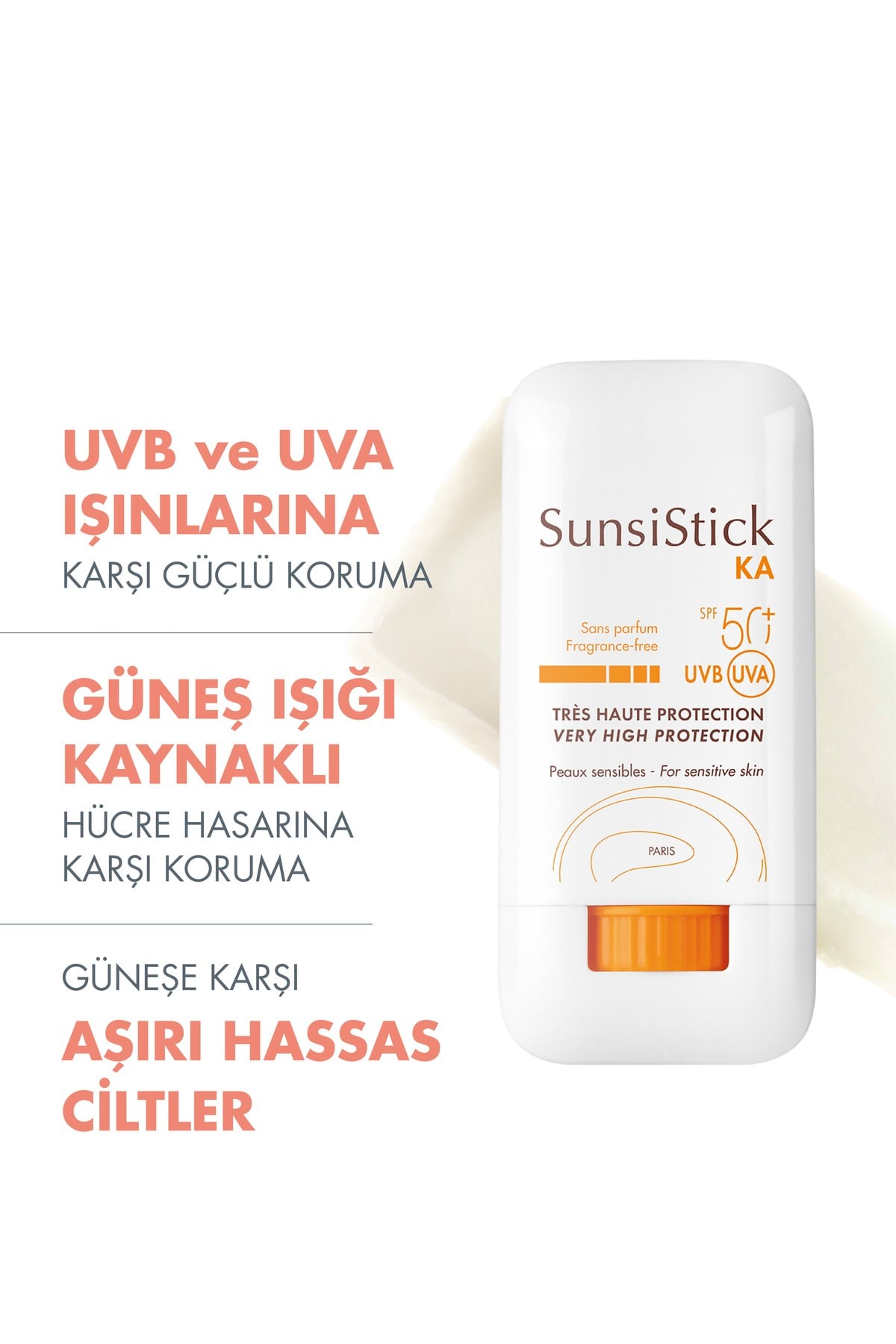 SunsiStick KA SPF 50+ Aşırı Hassas Bölgeler İçin Güneşten Koruyucu Stick 20 gr