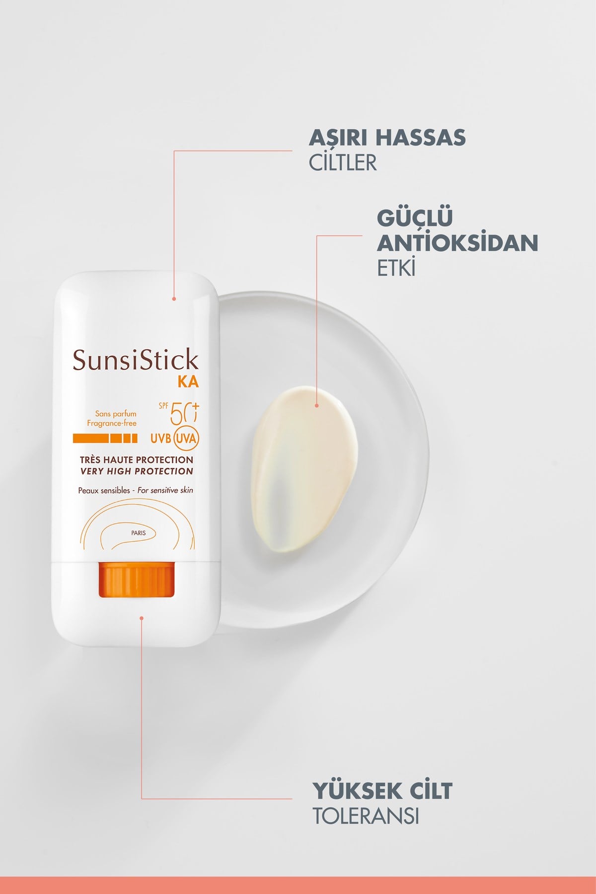 SunsiStick KA SPF 50+ Aşırı Hassas Bölgeler İçin Güneşten Koruyucu Stick 20 gr