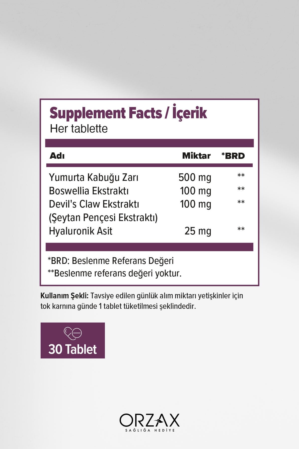 Takviye Vitamin Cosakondrin Nem 30 Tablet