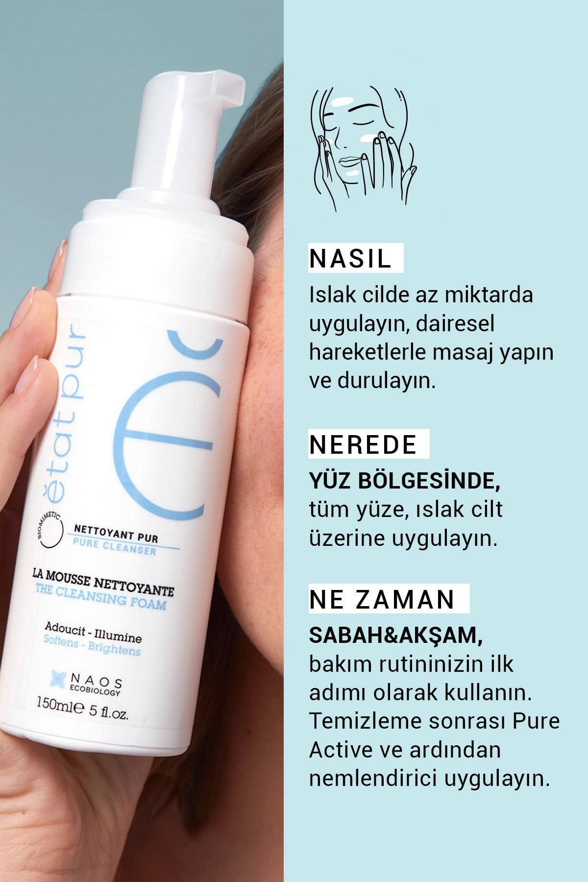 The Cleansing Foam Tüm Ciltler İçin Nazik Arındırıcı ve Yumuşatıcı Yüz Temizleme Köpüğü 150 ML