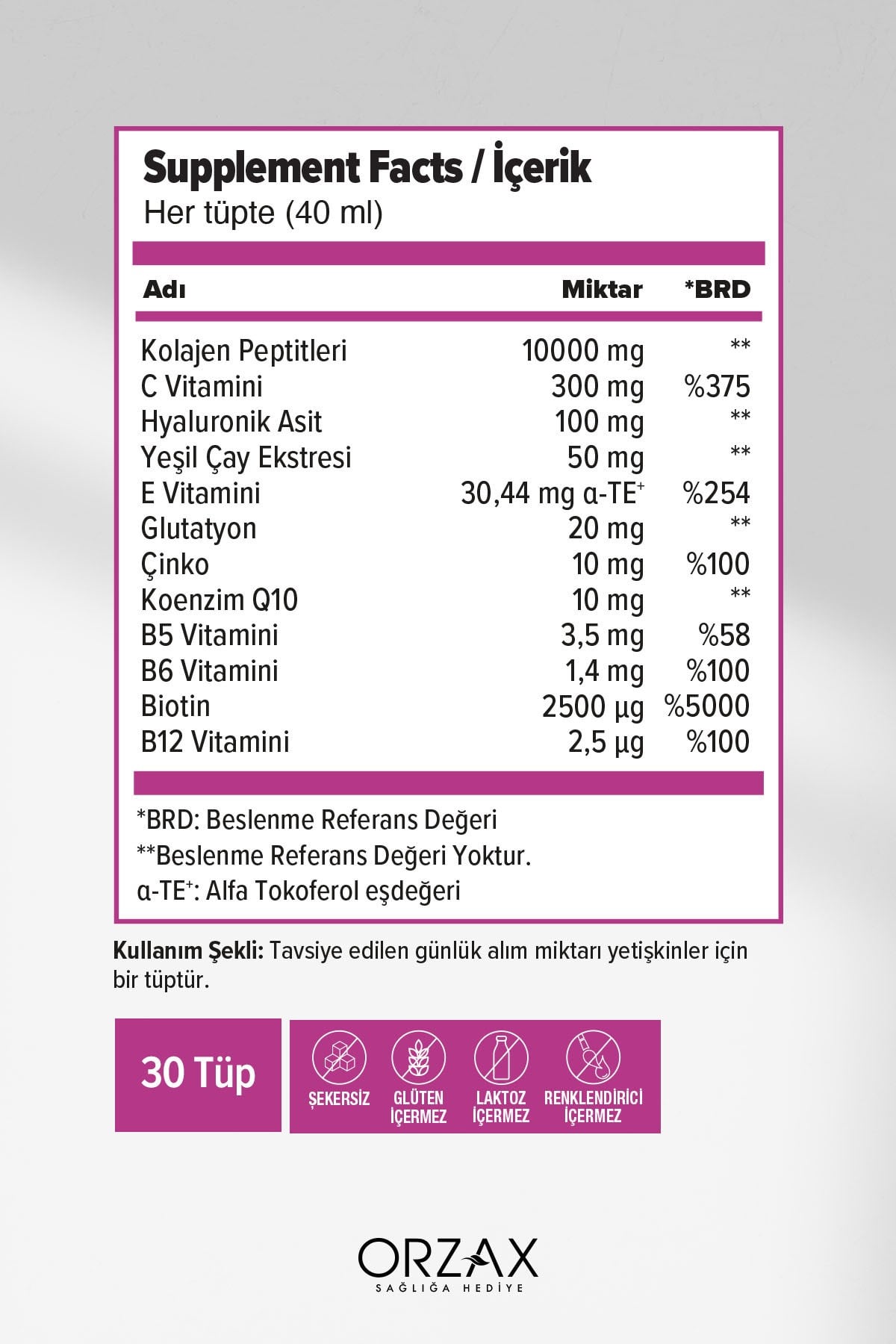 The Collagen Beauty Plus 30 Tüp x 40 ml
