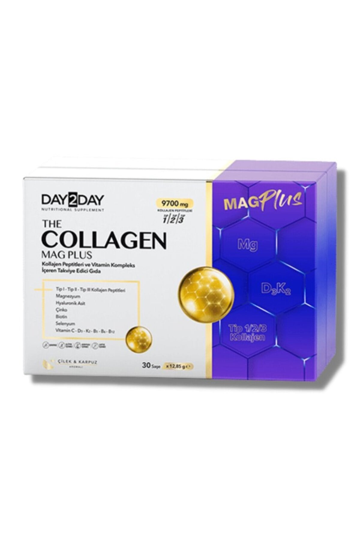 The Collagen Mag Plus Çilek Ve Karpuz Aromalı Takviye Edici Gıda 9700mg 30 Şase