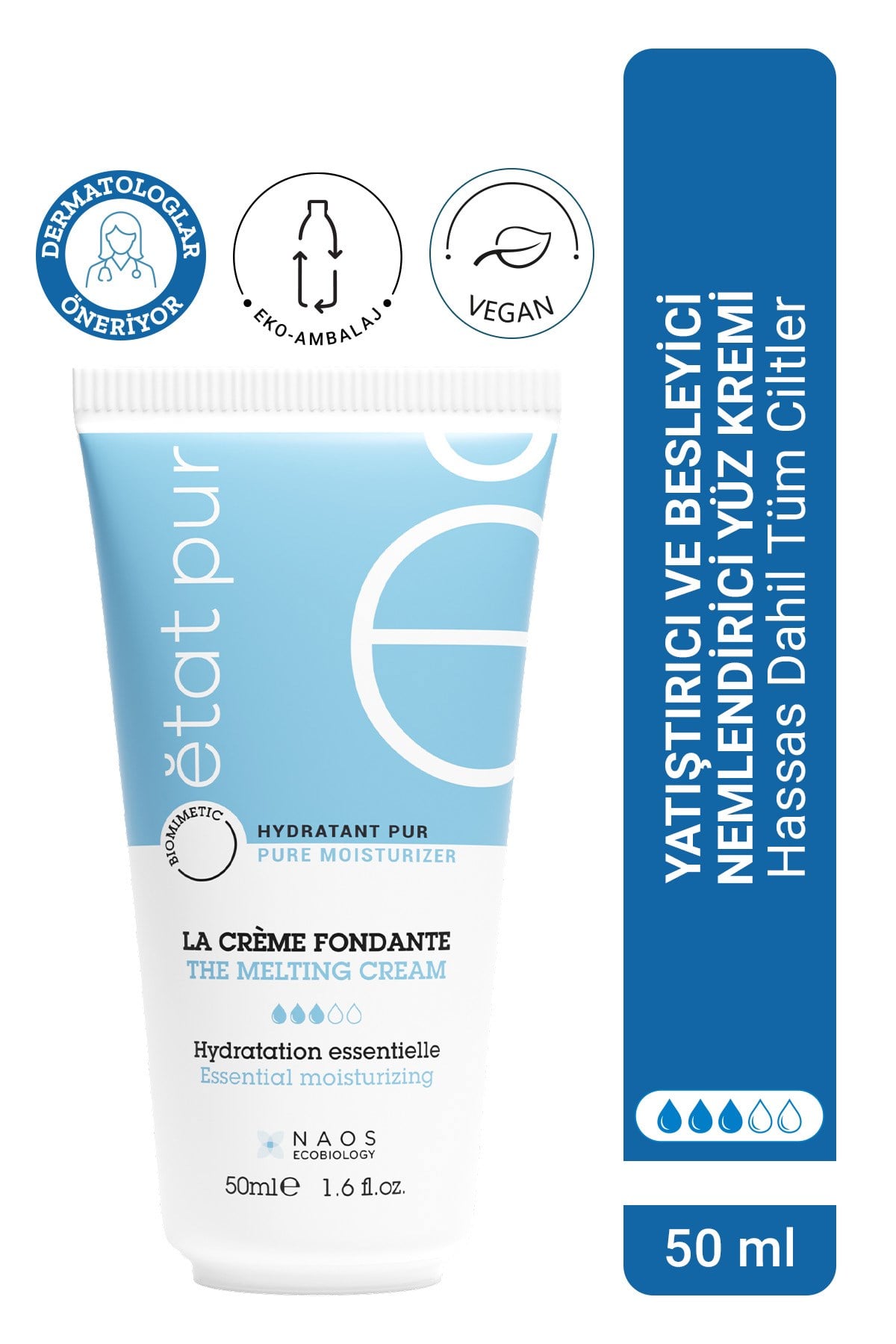 The Melting Cream Yatıştırıcı Hassas & Normal Ciltler için Nemlendirici Yüz Bakım Kremi 50 ML