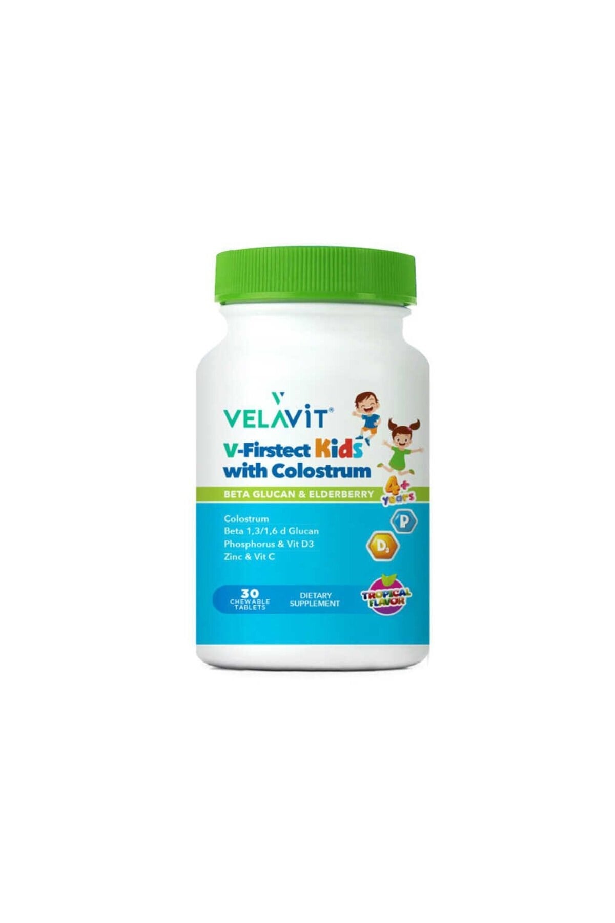 V-Firstect Kids With Colostrum 30 Çiğneme Tableti