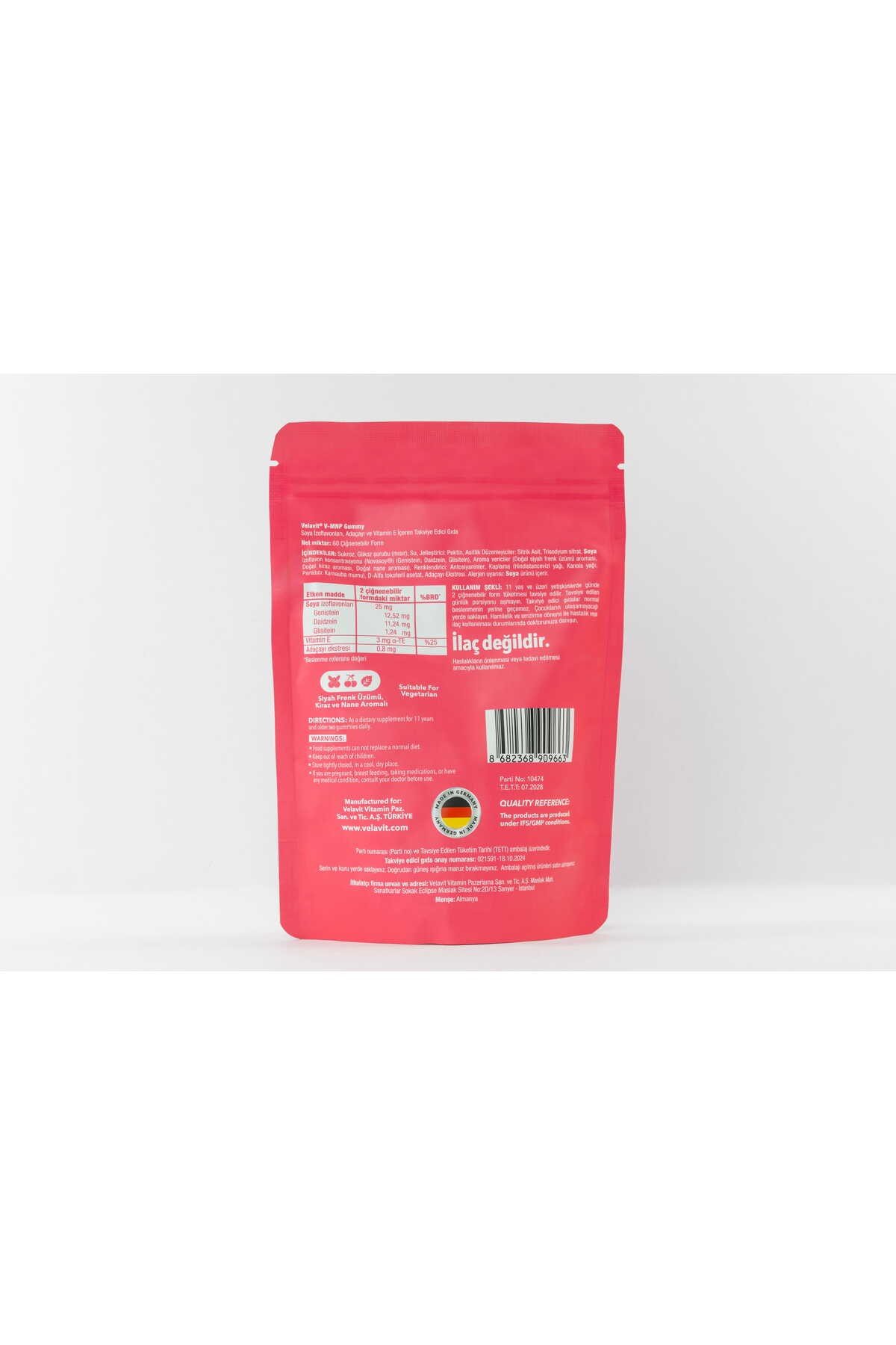 V-MNP Gummy - Menopoz Dönemi için - 60 Adet Çiğnenebilir Vitamin