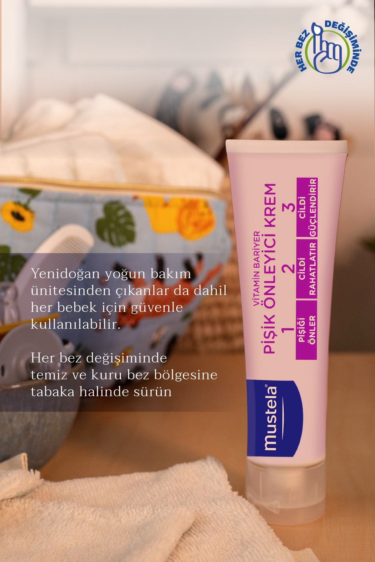 Vitamin Bariyer 1.2.3. Bebek Pişik Önleyici Koruyucu Nemlendirici Doğal Kökenli Bakım Kremi 100 ml