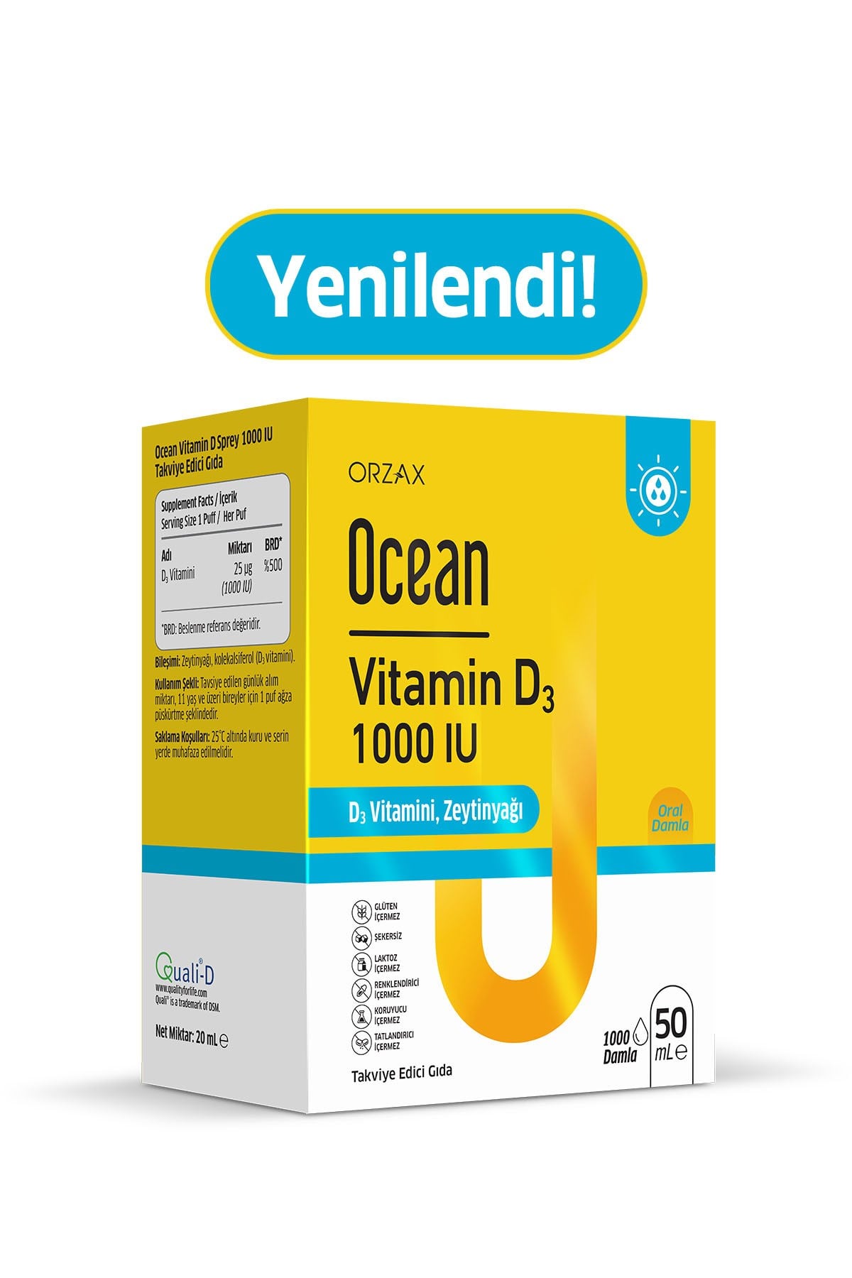 Vitamin D3 1000 IU Damla 50 ml