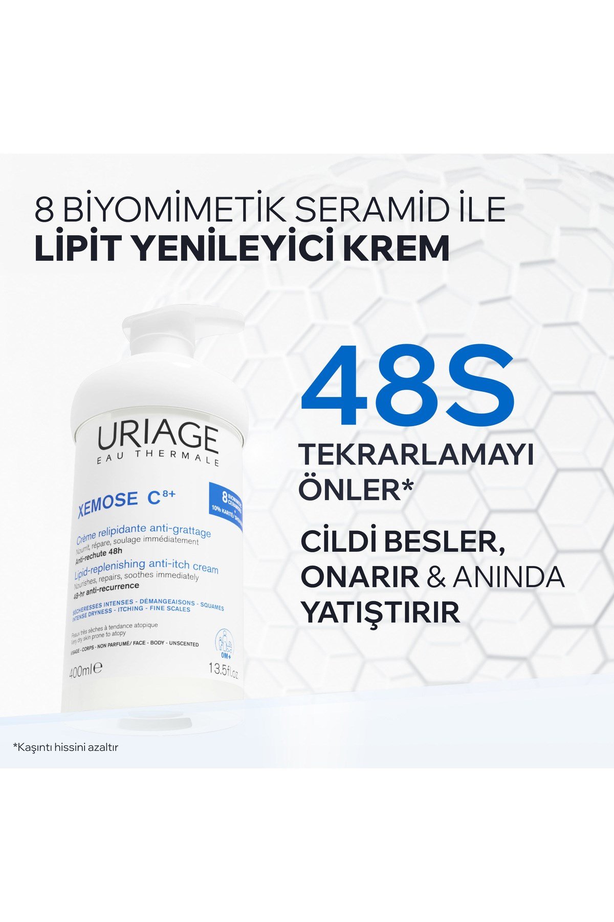 XEMOSE C8+ Atopik ve Çok Kuru Ciltler İçin Karşıtı Yatıştırıcı Krem 400 ml