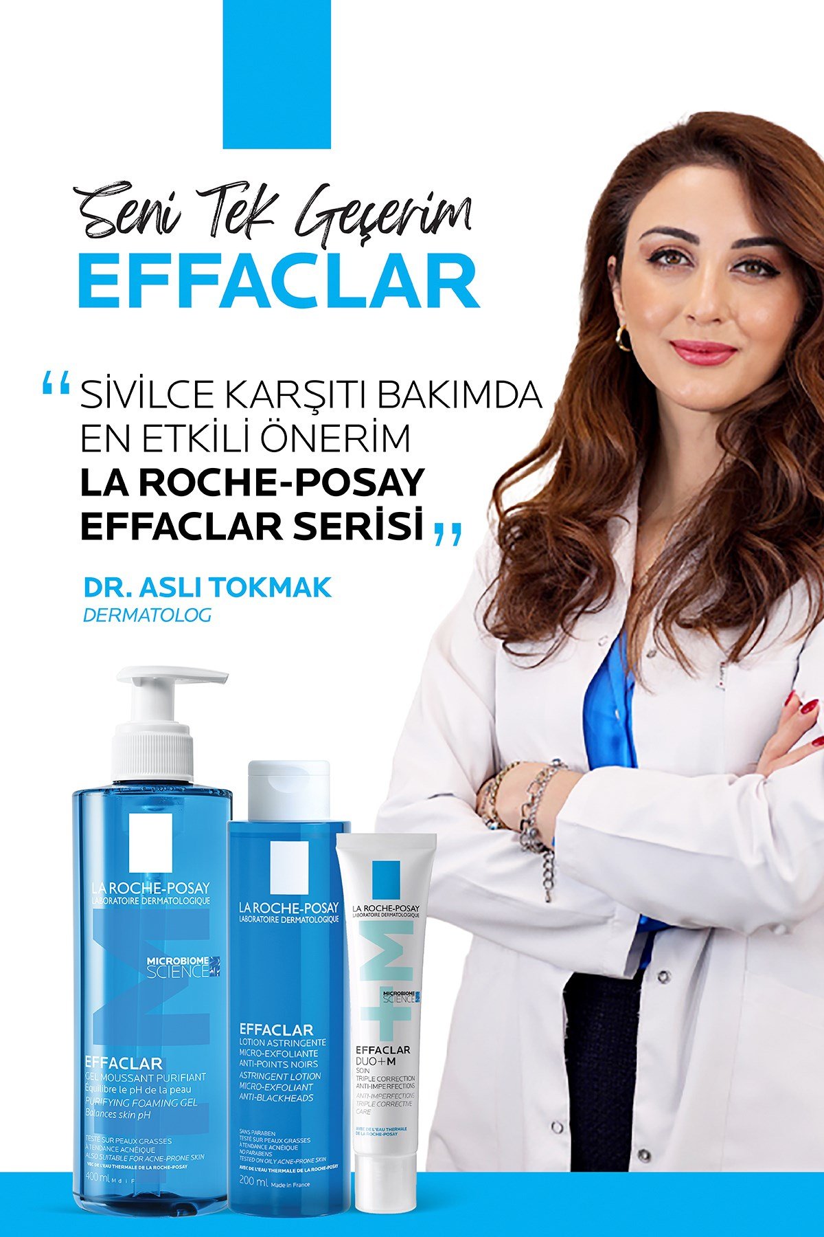 Yağlı ve Akneye Eğilimli Ciltler için Effaclar Yüz Temizleme Jeli 400 ml