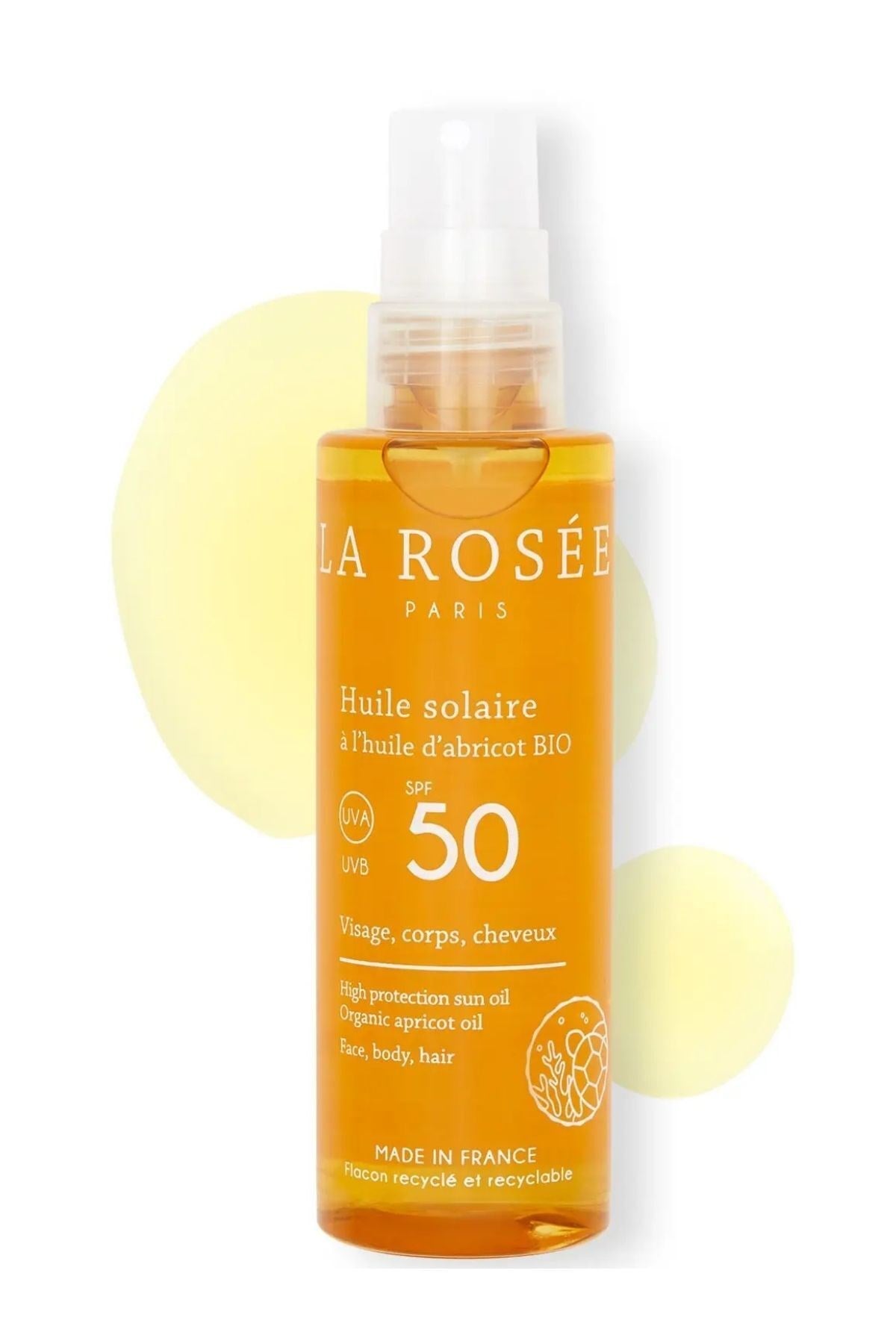 YÜKSEK KORUMALI GÜNEŞ KORUYUCU YAĞ Organik Kayısı Yağı İçeren SPF 50 + 150 Ml