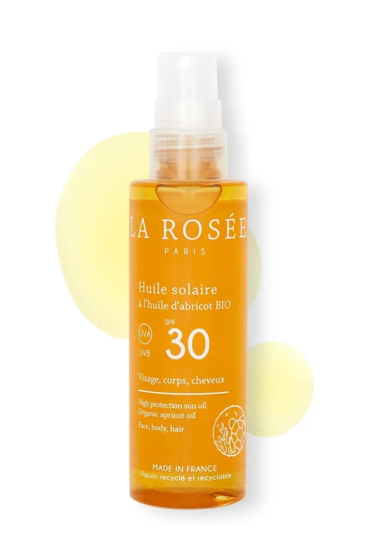 YÜKSEK KORUMALI GÜNEŞ KORUYUCU YAĞ Organik Kayısı Yağı İçeren SPF 30 150 Ml