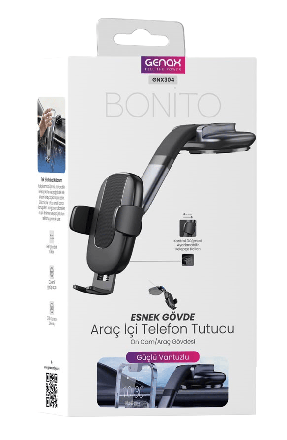 Genax GNX304 Bonito Esnek Gövde Araç İçi Telefon Tutucu