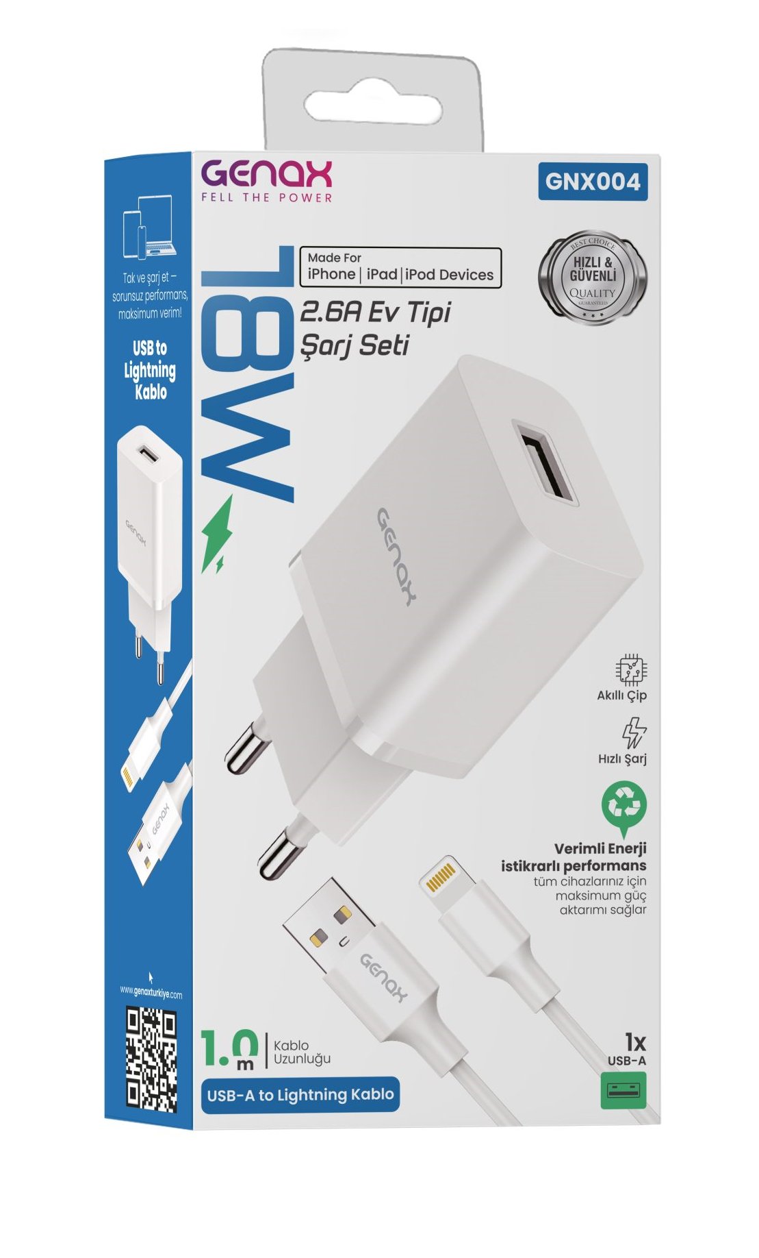 İphone Uyumlu 2.6A 18W Usb Lightning Şarj Cihaz Seti