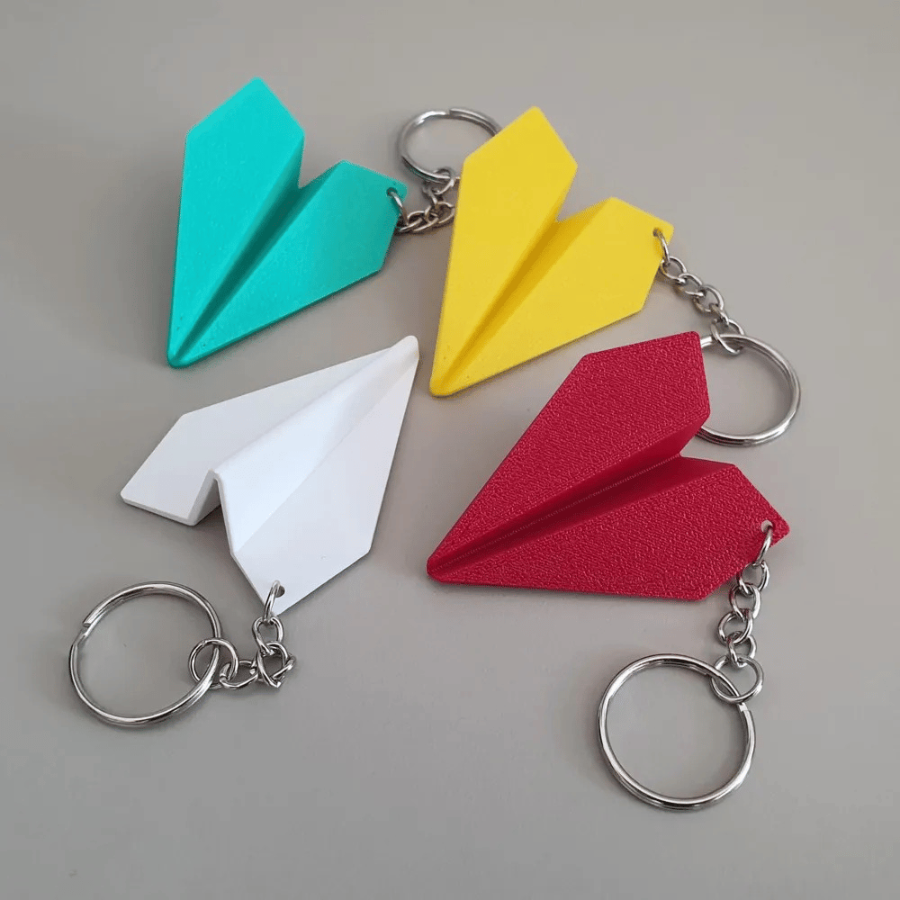 3 Boyutlu Origami Kağıt Uçak Anahtarlık