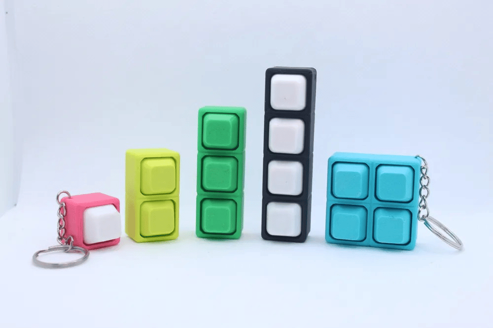 Mekanik Klavye Tuşu Stres Atıcı Fidget Anahtarlık