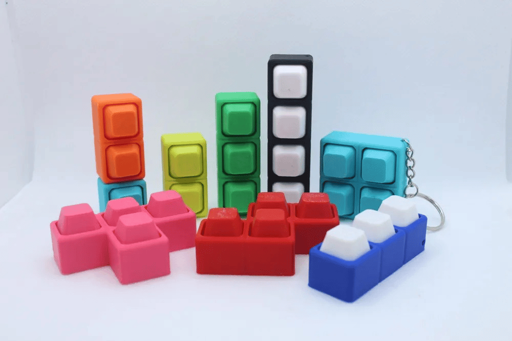 Mekanik Klavye Tuşu Stres Atıcı Fidget Anahtarlık