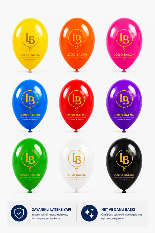 Logo Baskılı Balon (1+0 Tek Renk Baskı)