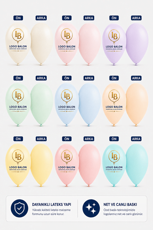 Logo Baskılı Balon (2+0 Tek Renk Baskı)