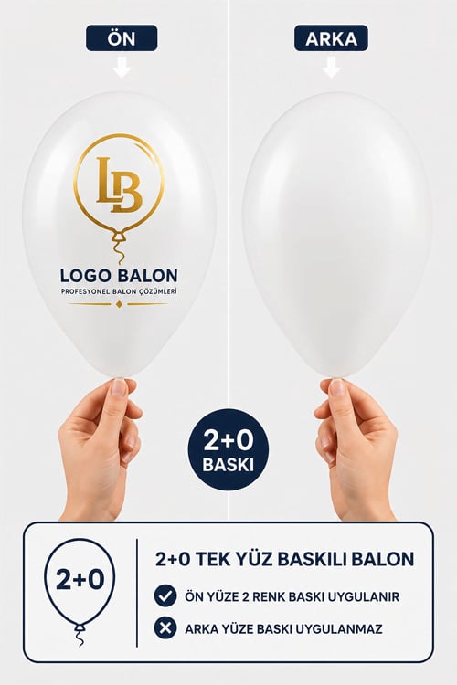 Logo Baskılı Balon (2+0 Tek Renk Baskı)