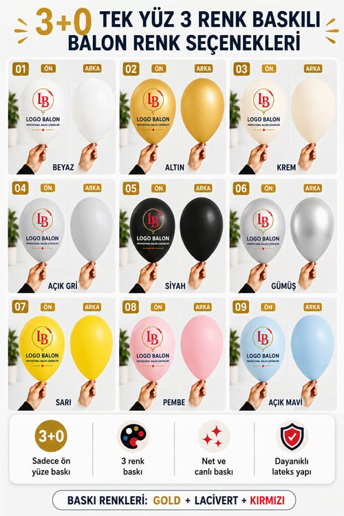 Logo Baskılı Balon (3+0 Üç Renk Baskı)