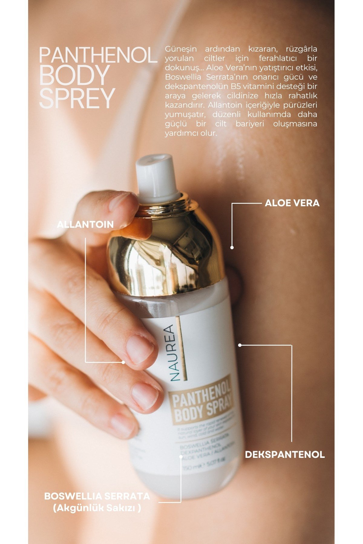 BODY MİST PANTHENOL B5 ETKILI YOĞUN NEM VE BARİYER DESTEKLİ SERUM SPREY