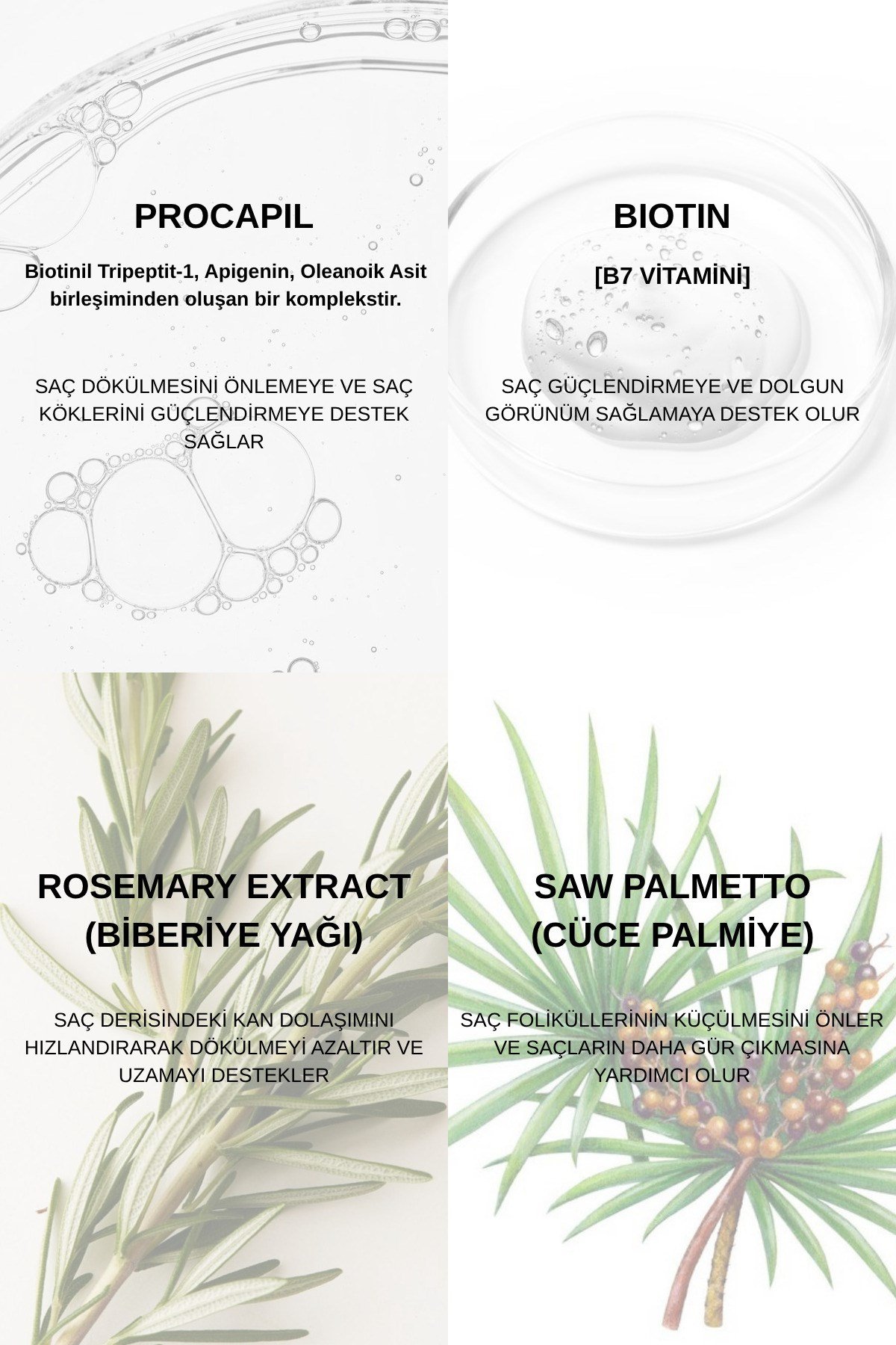 Saç Dökülme Karşıtı Şampuan Procapil Biotin Saç Güçlendirici Sülfatsız Dermokozmetik 400 ml
